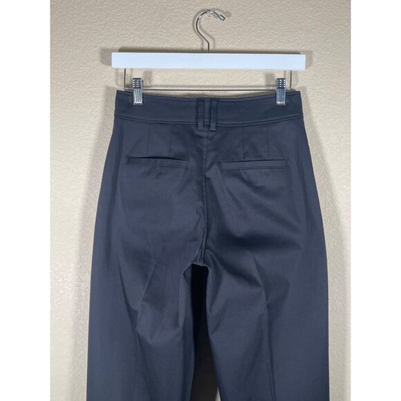 AYR The Me Time Pleated Cropped High Rise Pants Black - Picture 8 of 12